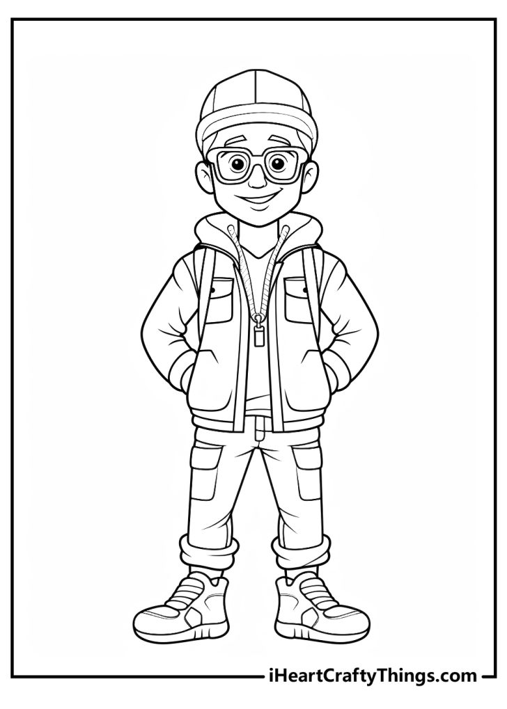 Blippi Coloring Pages Free Printable Pdfs