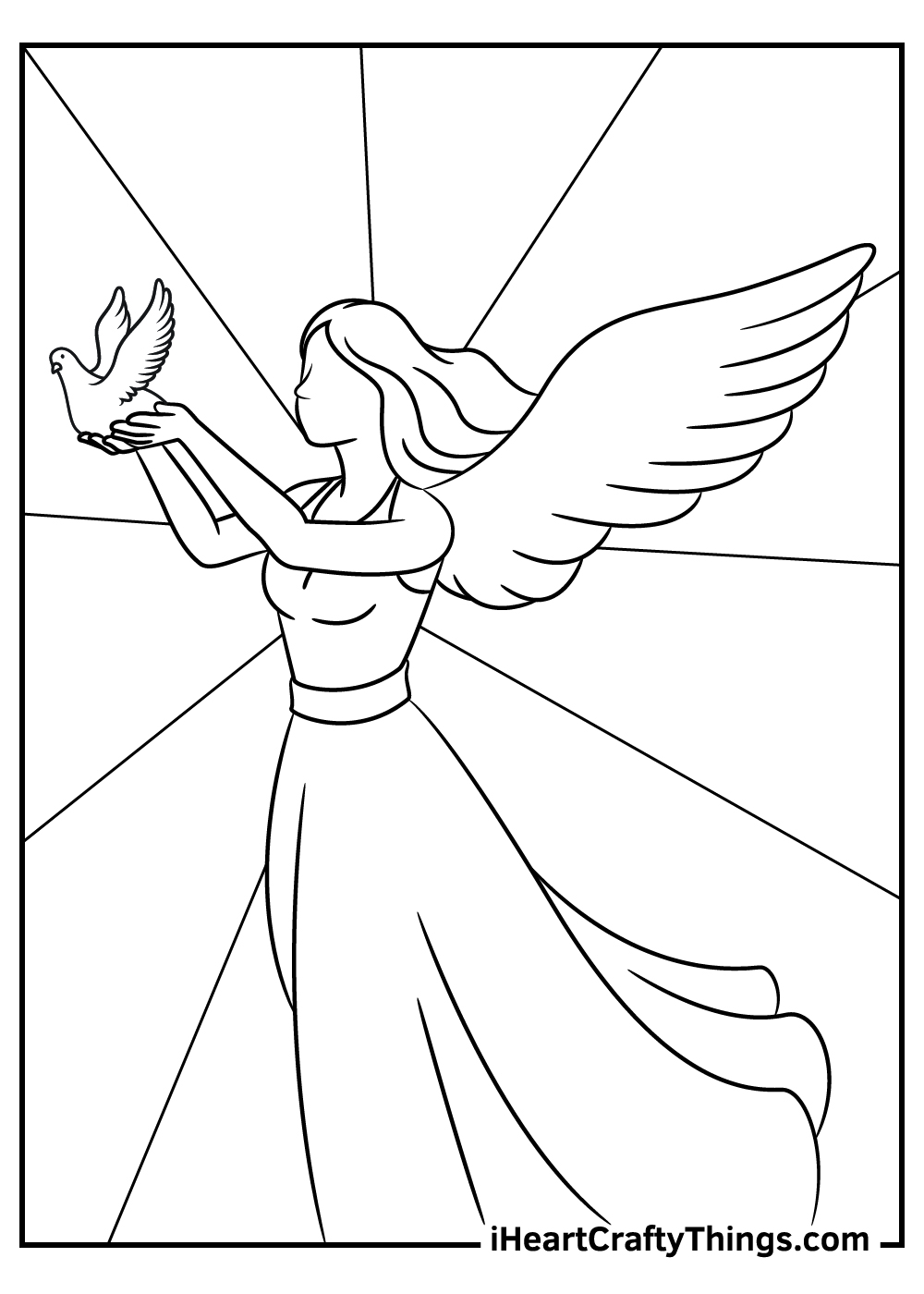 Free Coloring Pages Angels