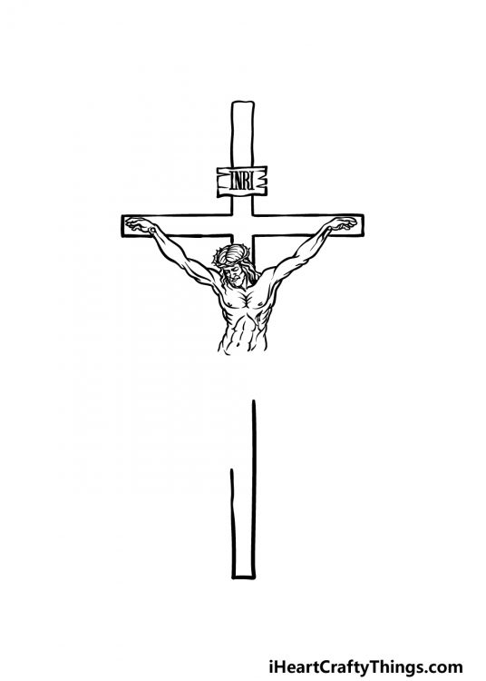 Jesus On The Cross Drawing How To Draw Jesus On The Cross Step By Step