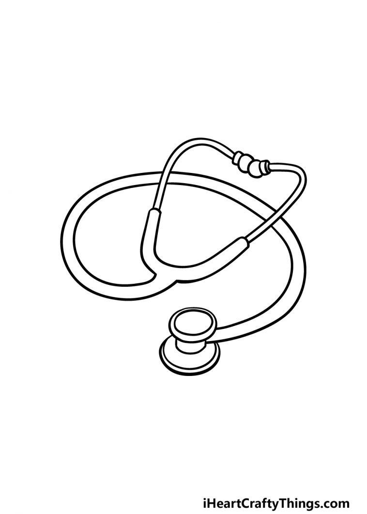 Stethoscope Drawing How To Draw A Stethoscope Step By Step