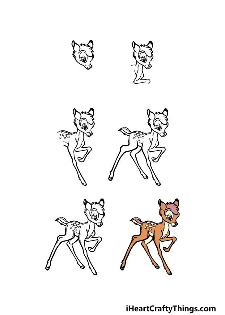 Bambi Drawing How To Draw Bambi Step By Step