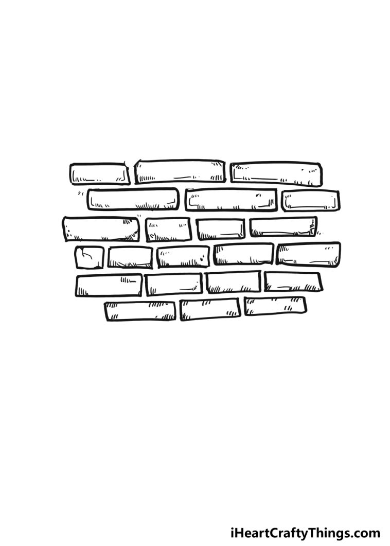 How To Draw A Brick Wall Step By Step