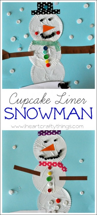 CupcakeLinerSnowman 1