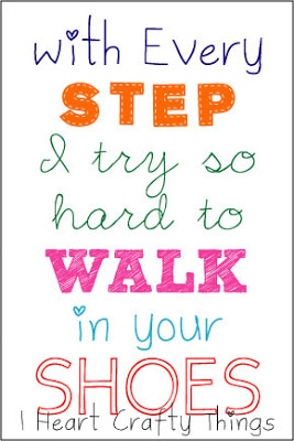Fathers Day Walk in Shoes Printable Color