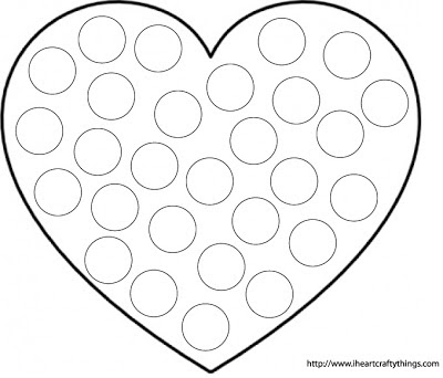 Heart Sight Word Game Blank