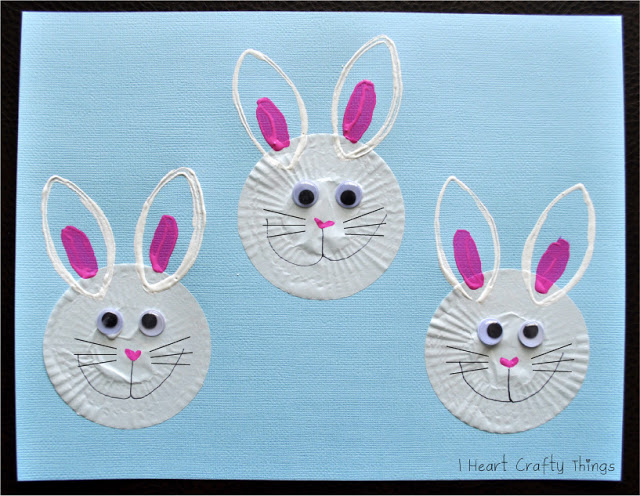 Cupcake Liner Bunnies