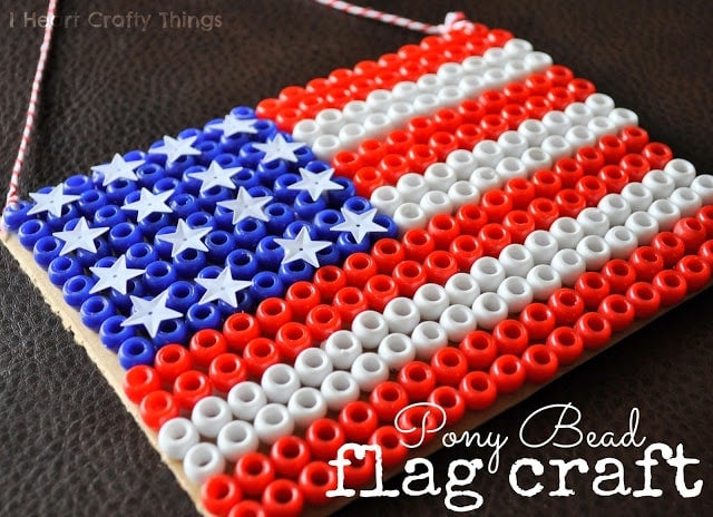 Pony Bead Flag Craft