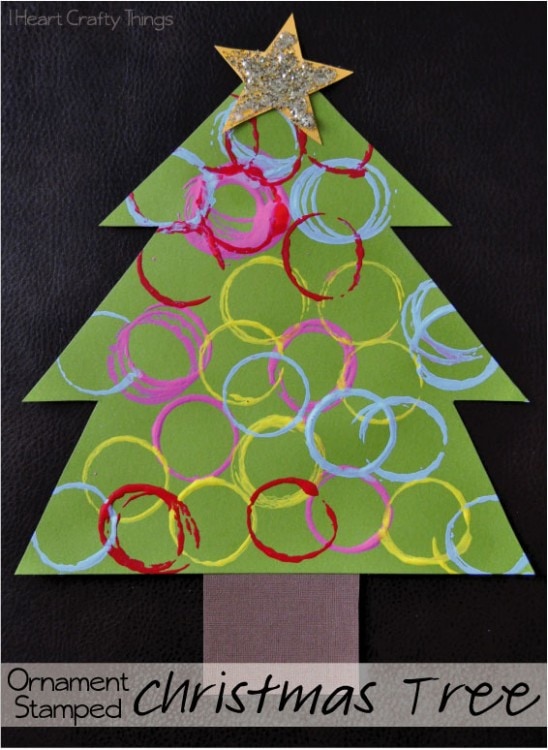 OrnamentStampedChristmasTreeCraft