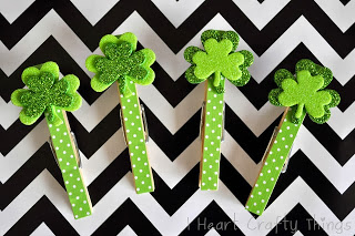 shamrock clothespin clips