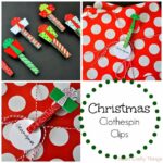 Christmas Clothespin Clips Collage