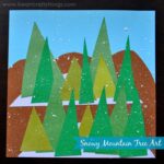 Snowy Mountain Tree Art