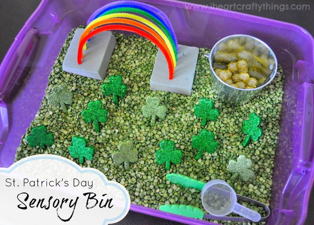 St Patricks Day Sensory Bin