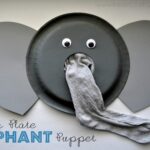Paper Plate Elephant Puppet