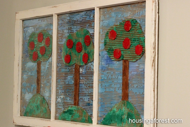 cardboard apple trees