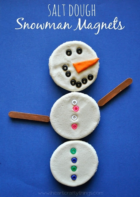 SnowmanSaltDoughMagnets
