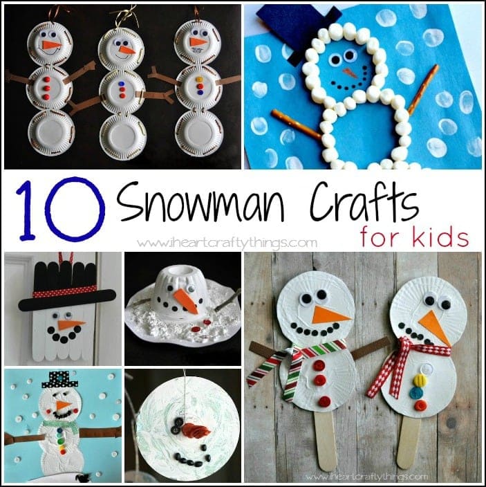 10SnowmanCraftsforKids 1