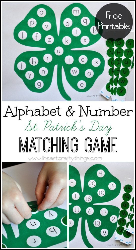 ABCandNumberMatchShamrock