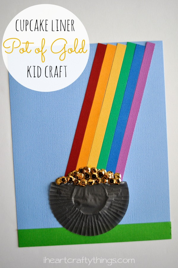 CupcakeLinerPotofGoldKidCraftPin