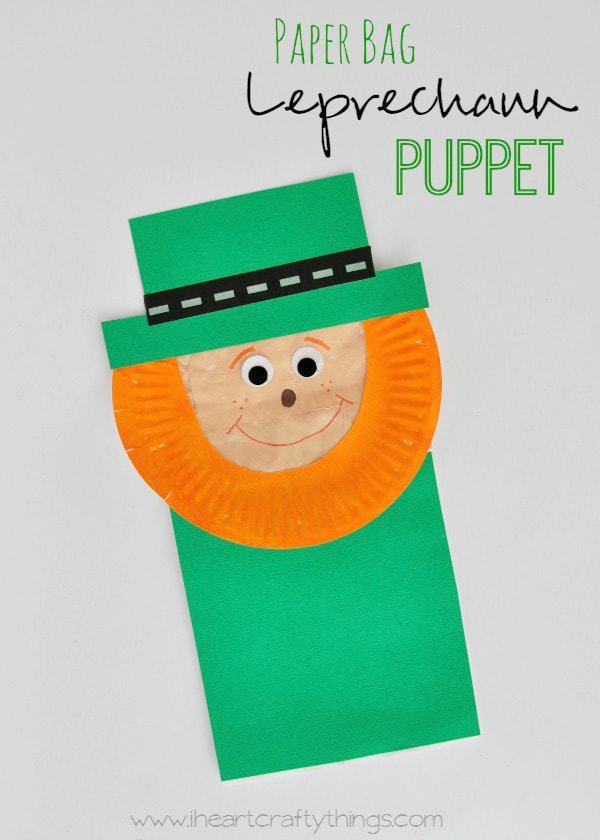 PaperBagLeprechaunPuppetCraft 1
