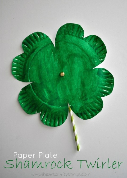 PaperPlateShamrockTwirler