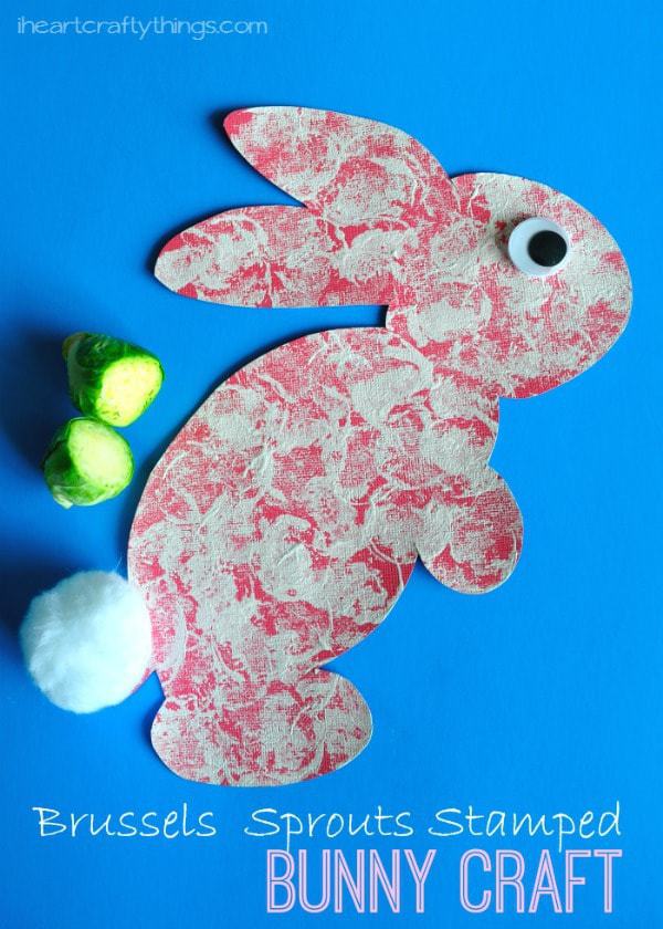 Brussels Sprouts Stamped Bunny Craft 1