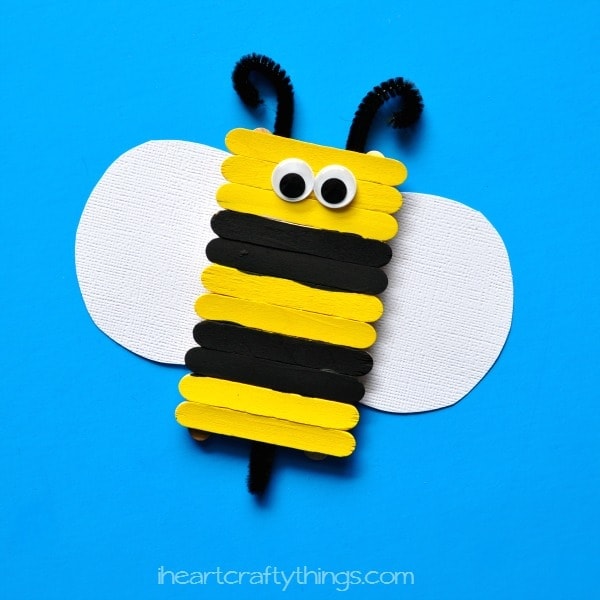 Popsicle Stick Bee Kids Craft