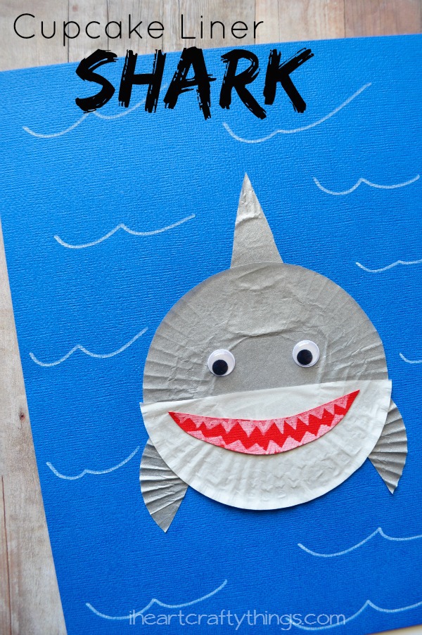 Cupcake Liner Shark Pin