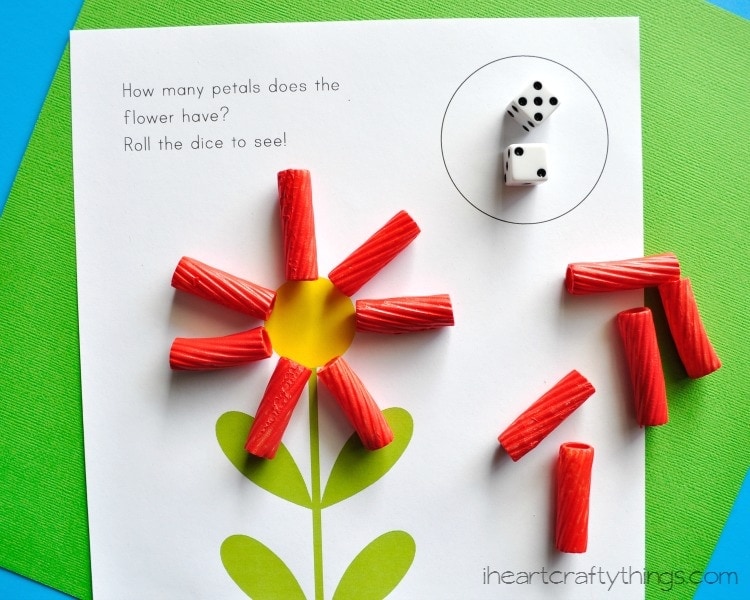 Flower PreschoolDice Game 1