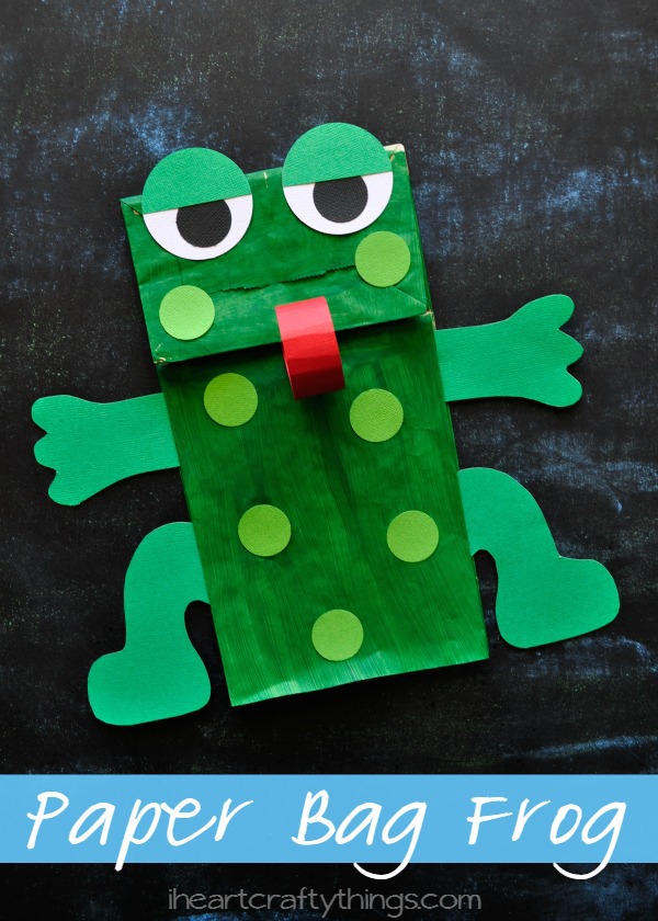 Paper Bag Frog Kids Craft