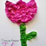 Tissue Paper Tulip Kids Craft