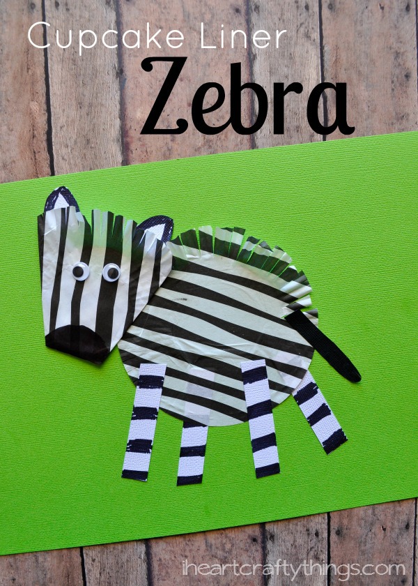 cupcake liner zebra kids craft