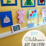 diy kids art gallery wall frog tape 3