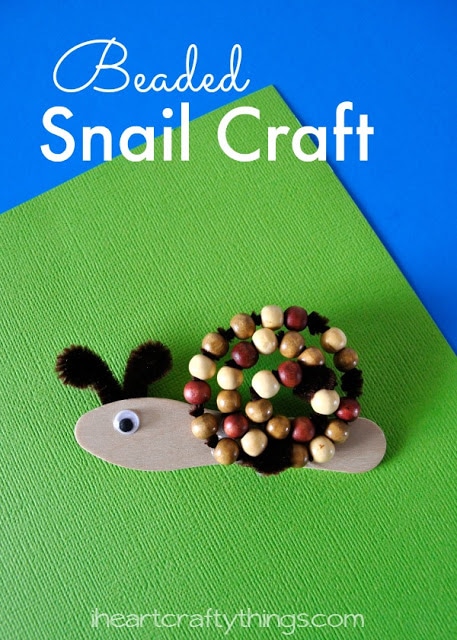 beaded snail craft for kids