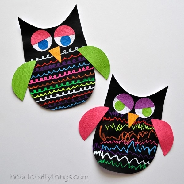colorful owl kids craft 1