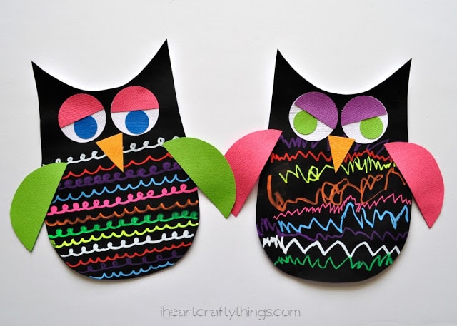 colorful owl kids craft 2 1