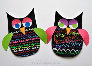 colorful owl kids craft 2