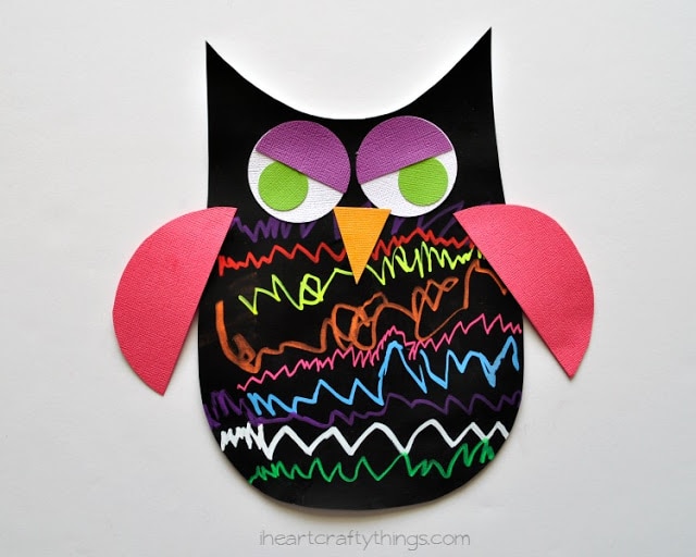 colorful owl kids craft 3