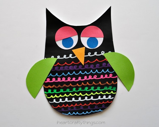 colorful owl kids craft 4