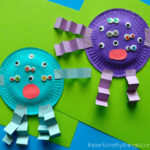 paper plate monster kid craft 1
