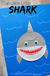 Cupcake Liner Shark Pin