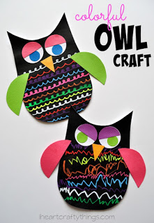 colorful owl kids craft