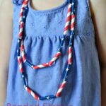 diy patriotic kids necklace