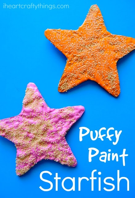 puffy paint starfish craft
