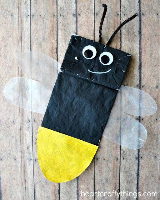 paper bag lightning bug kids craft 2