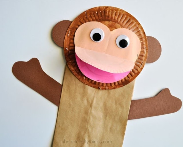 paper bag monkey craft 2