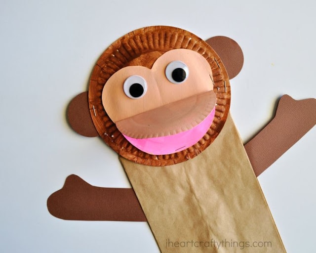 paper bag monkey craft 3