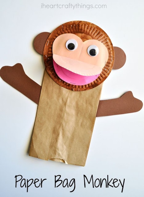 paper bag monkey craft