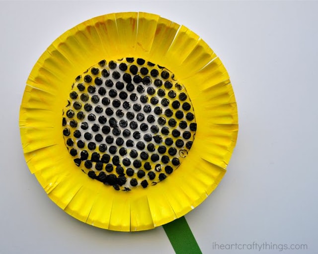 paper plate sunflower craft 2