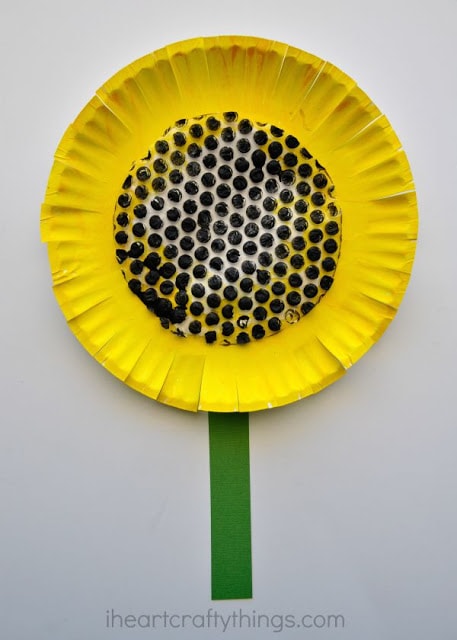 paper plate sunflower craft 4
