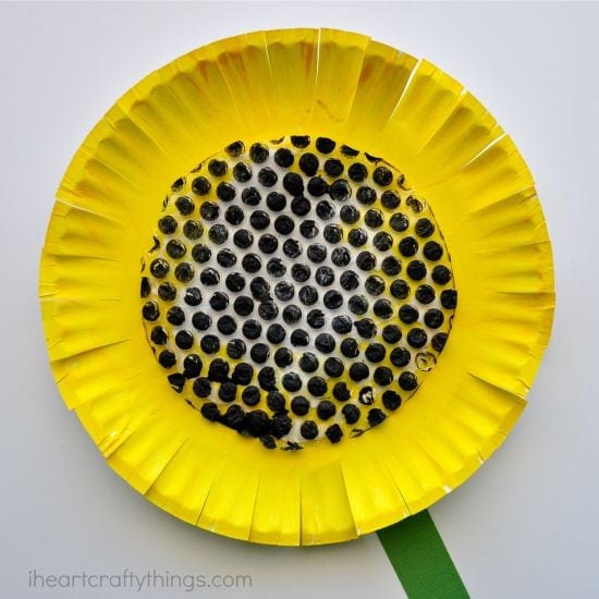 paper plate sunflower sq